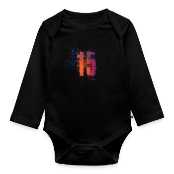 15 - Baby Bio-Langarm-Body - Schwarz - Vorne