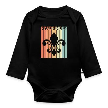Pfadfinder Symbol Scout Geschenkidee - Baby Bio-Langarm-Body - Schwarz - Vorne