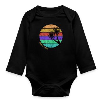 Santa Cruz Beach - Organic Longsleeve Baby Bodysuit - black - Front