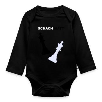 Schach - Baby Bio-Langarm-Body - Schwarz - Vorne