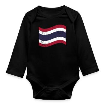 La Thaïlande - Body Bébé bio manches longues - noir - Devant