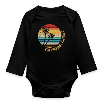 Koh Phangan - Baby Bio-Langarm-Body - Schwarz - Vorne