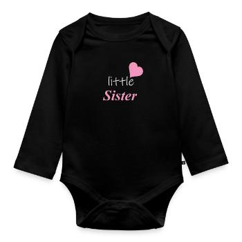 Petite soeur Petite soeur Bébé Soeur - Body Bébé bio manches longues - noir - Devant