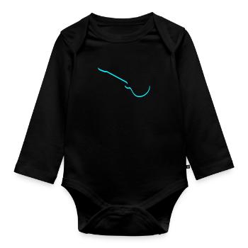 Guitare électrique - Body Bébé bio manches longues - noir - Devant