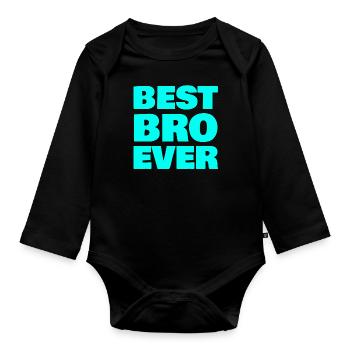 BEST BRO EVER - Baby Bio-Langarm-Body - Schwarz - Vorne