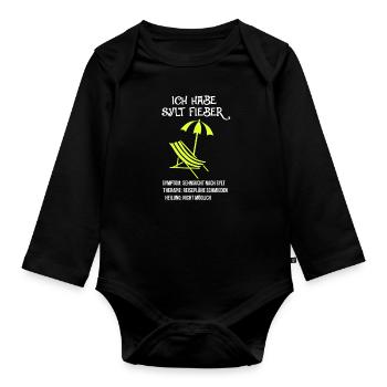 Sylt - Baby Bio-Langarm-Body - Schwarz - Vorne