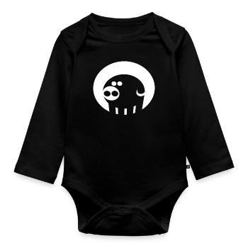 PORC - Body Bébé bio manches longues - noir - Devant