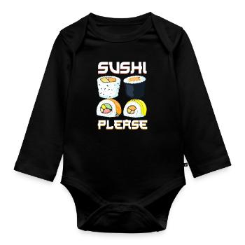 Japon - Body Bébé bio manches longues - noir - Devant