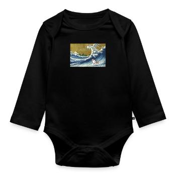 Blue Merle Australian Shepherd - Organic Longsleeve Baby Bodysuit - black - Front