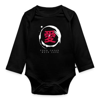 Japan - Baby Bio-Langarm-Body - Schwarz - Vorne