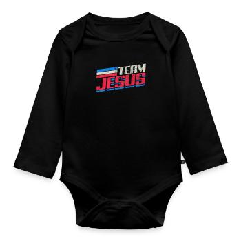 Jésus - Body Bébé bio manches longues - noir - Devant