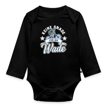 Mountain Biker Keine Gnade für die Wade - Baby Bio-Langarm-Body - Schwarz - Vorne