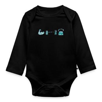 Gym - Body Bébé bio manches longues - noir - Devant