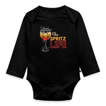 La boisson de fête de vacances Spritzlife Italie - Body Bébé bio manches longues - noir - Devant