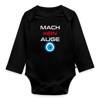 Deutschrap Deutscher Hip Hop Rap Rapper Geschenk - Baby Bio-Langarm-Body - Schwarz - Vorne