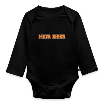 Mofa Biker - Baby Bio-Langarm-Body - Schwarz - Vorne