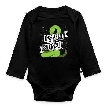C'est juste un serpent serpent herpétologie Ge - Body Bébé bio manches longues - noir - Devant