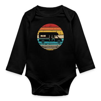 Camping-car - Body Bébé bio manches longues - noir - Devant