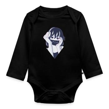 Anime rétro - Body Bébé bio manches longues - noir - Devant