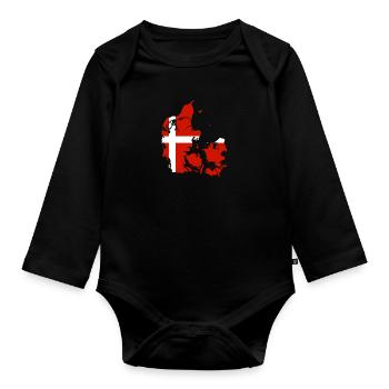 Denmark - Organic Longsleeve Baby Bodysuit - black - Front
