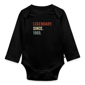 Legendary since 1969 - Organic Longsleeve Baby Bodysuit - black - Front
