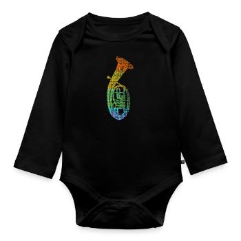 Cor ténor - Body Bébé bio manches longues - noir - Devant