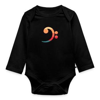 Bassiste - Body Bébé bio manches longues - noir - Devant