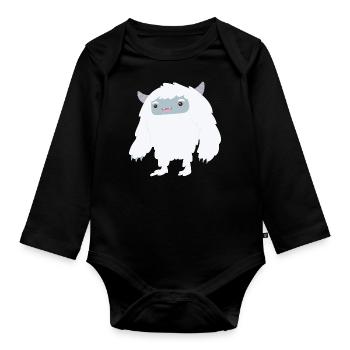 Yeti - Body Bébé bio manches longues - noir - Devant