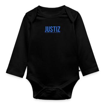 Einfaches dunkles Justiz Shirt Geschenkidee - Baby Bio-Langarm-Body - Schwarz - Vorne