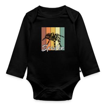 spider - Organic Longsleeve Baby Bodysuit - black - Front
