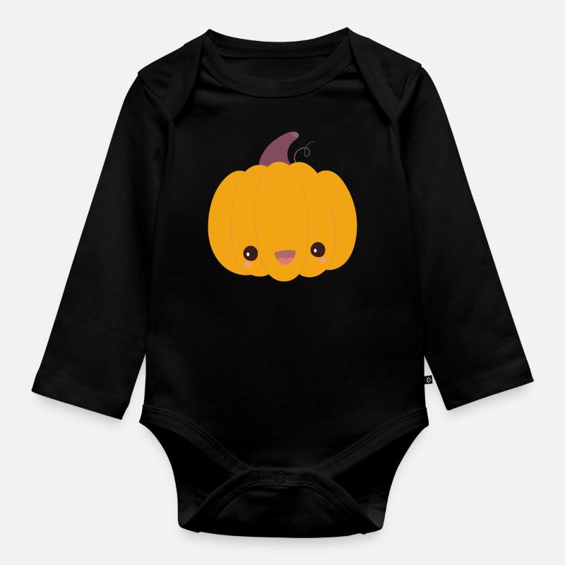 citrouille - Body Bébé bio manches longues - noir