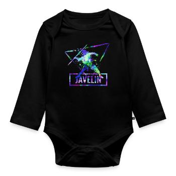 Lancer des lances - Body Bébé bio manches longues - noir - Devant