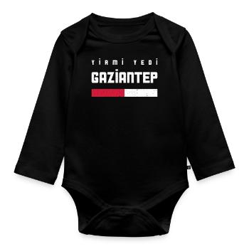 Gaziantep 27 Turquie Turkiye Gift Holiday TR - Body Bébé bio manches longues - noir - Devant