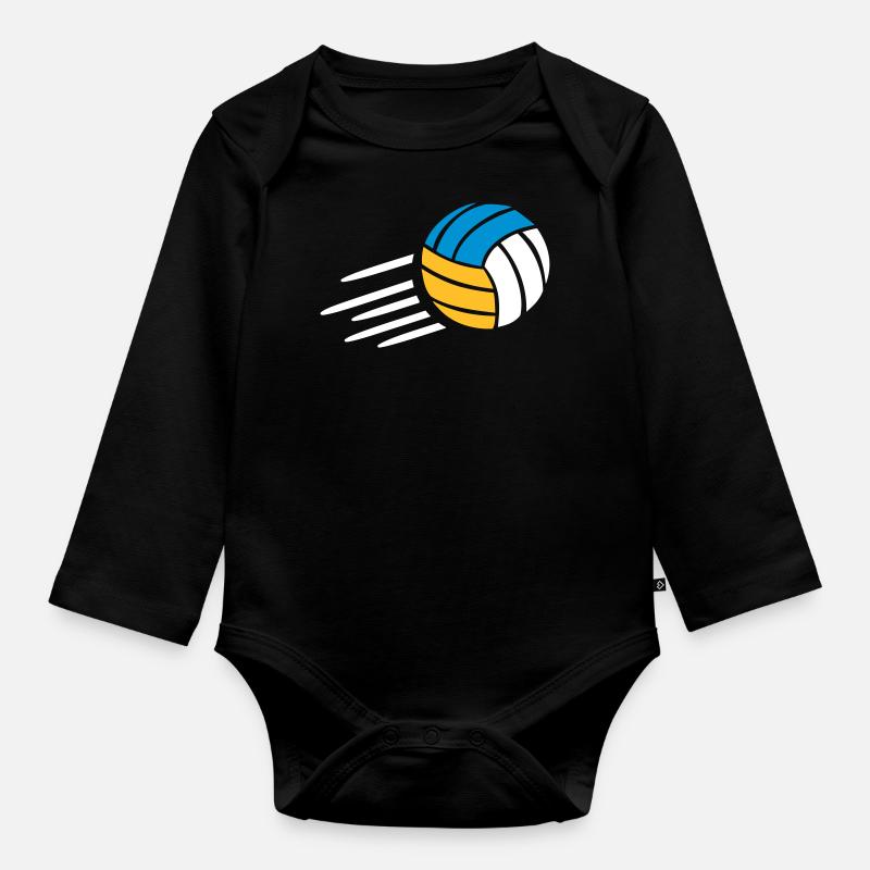 Beach-volley - Body Bébé bio manches longues - noir