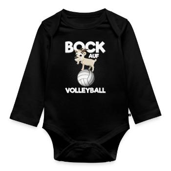 Sentez-vous comme du volleyball - Joueur de volleyball drôle - Body Bébé bio manches longues - noir - Devant