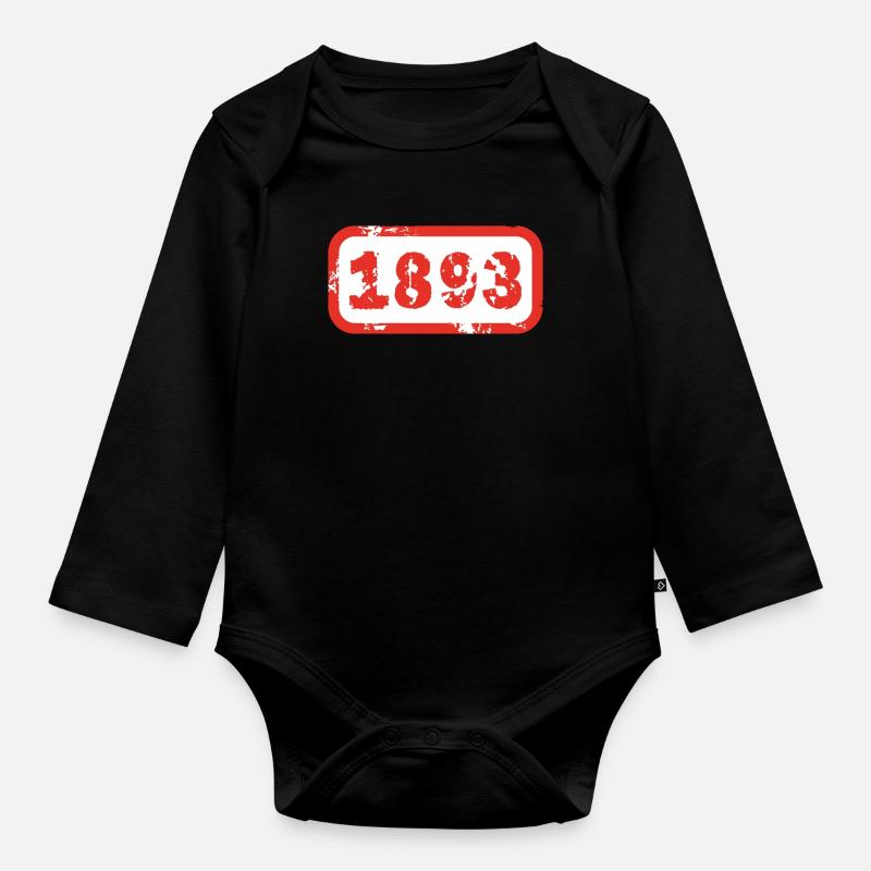 Stuttgart Schild - Baby Bio-Langarm-Body - Schwarz