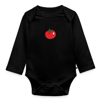 Tomato gardener - Organic Longsleeve Baby Bodysuit - black - Front