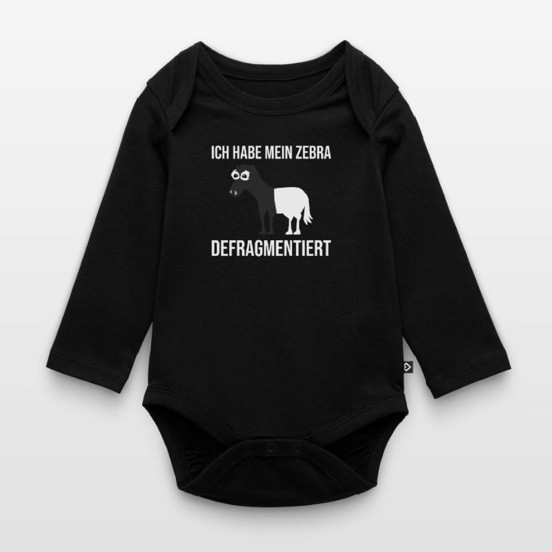 Zebra Defragmentiert Computer Programmierer Baby Bio-Langarm-Body