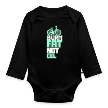Protection de l'environnement de la bicyclette protection du climat - Body Bébé bio manches longues - noir - Devant