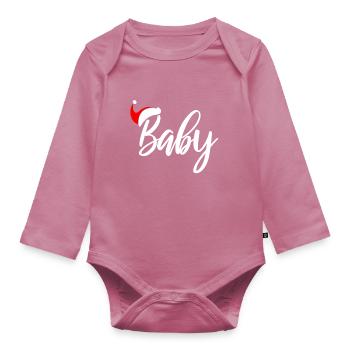 Tenue bébé de Noël - Body Bébé bio manches longues - mauve - Devant
