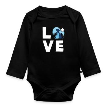 Cadeau d'infirmière vétérinaire infirmière vétérinaire - Body Bébé bio manches longues - noir - Devant