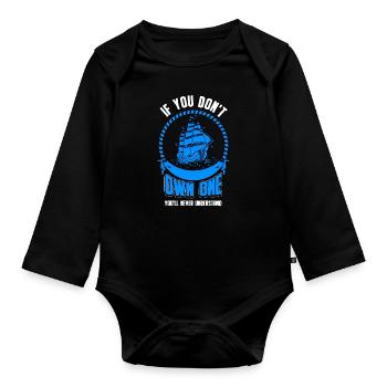 Voile voile sport femme marin voilier cadeau - Body Bébé bio manches longues - noir - Devant