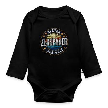 Zerspanungsmechaniker Zerspaner - Baby Bio-Langarm-Body - Schwarz - Vorne