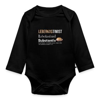 Leberkas - Baby Bio-Langarm-Body - Schwarz - Vorne