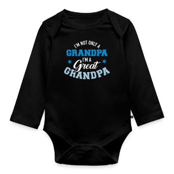Uropa - Baby Bio-Langarm-Body - Schwarz - Vorne