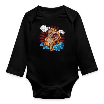 Tiger Japon - Body Bébé bio manches longues - noir - Devant
