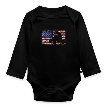 Quad ATV Motorsport USA America Quad riders - Organic Longsleeve Baby Bodysuit - black - Front