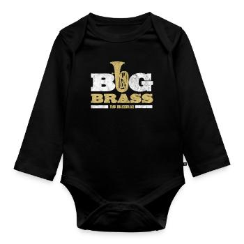 Tuba - Baby Bio-Langarm-Body - Schwarz - Vorne