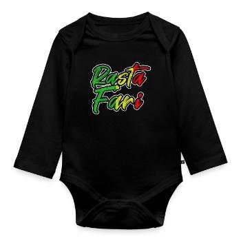 Rastafari - Body Bébé bio manches longues - noir - Devant