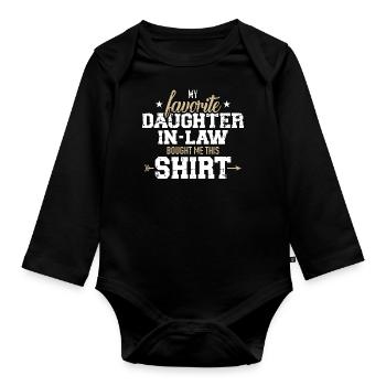 Schwiegervater - Baby Bio-Langarm-Body - Schwarz - Vorne